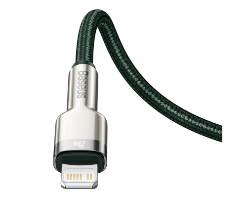 Кабель Baseus Cafule Series Metal Data Cable Type-C to iP PD 20W 1m Green (CATLJK-A06)