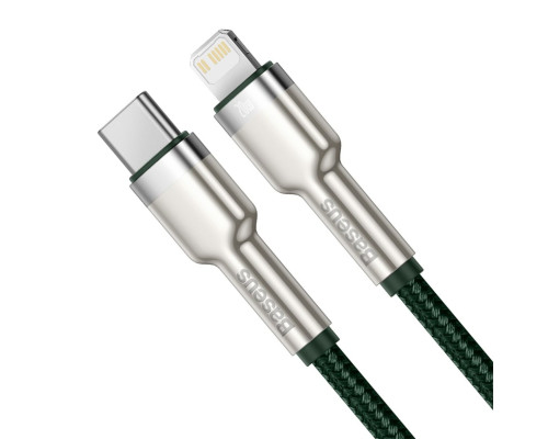 Кабель Baseus Cafule Series Metal Data Cable Type-C to iP PD 20W 1m Green (CATLJK-A06)