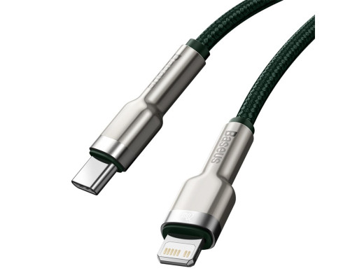 Кабель Baseus Cafule Series Metal Data Cable Type-C to iP PD 20W 1m Green (CATLJK-A06)
