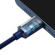 Кабель Baseus Crystal Shine Series Fast Charging Data Cable Type-C to iP 20W 2m Blue (CAJY000303)