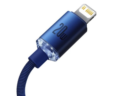 Кабель Baseus Crystal Shine Series Fast Charging Data Cable Type-C to iP 20W 2m Blue (CAJY000303)