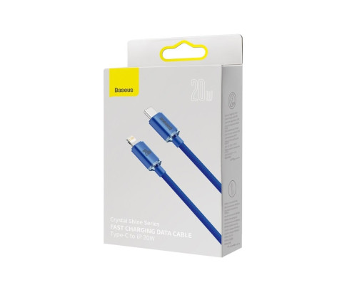 Кабель Baseus Crystal Shine Series Fast Charging Data Cable Type-C to iP 20W 2m Blue (CAJY000303)