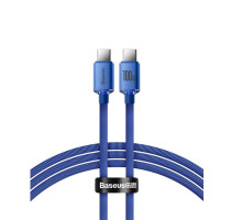 Кабель Baseus Crystal Shine Series Fast Charging Data Cable Type-C to Type-C 100W 1.2m Blue (CAJY000603)