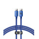 Кабель Baseus Crystal Shine Series Fast Charging Data Cable Type-C to Type-C 100W 1.2m Blue (CAJY000603)