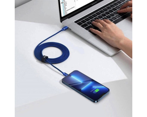 Кабель Baseus Crystal Shine Series Fast Charging Data Cable Type-C to Type-C 100W 1.2m Blue (CAJY000603)