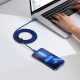 Кабель Baseus Crystal Shine Series Fast Charging Data Cable Type-C to Type-C 100W 1.2m Blue (CAJY000603)