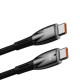 Кабель Baseus Glimmer Series Fast Charging Data Cable Type-C to Type-C 100W 2m Black (CADH000801)