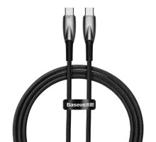 Кабель Baseus Glimmer Series Fast Charging Data Cable Type-C to Type-C 100W 2m Black (CADH000801)