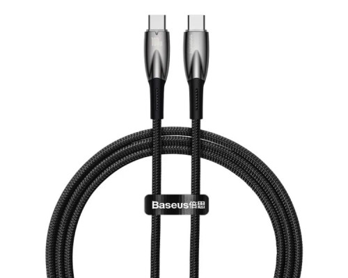 Кабель Baseus Glimmer Series Fast Charging Data Cable Type-C to Type-C 100W 2m Black (CADH000801)