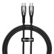 Кабель Baseus Glimmer Series Fast Charging Data Cable Type-C to Type-C 100W 2m Black (CADH000801)