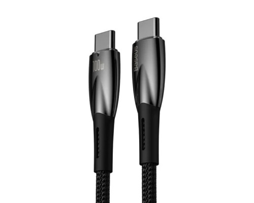 Кабель Baseus Glimmer Series Fast Charging Data Cable Type-C to Type-C 100W 2m Black (CADH000801)