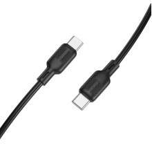 Кабель BOROFONE BX113 Lenny 60W silicone charging data cable C to C(L=2M) Black (6941991115516)