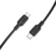Кабель BOROFONE BX113 Lenny 60W silicone charging data cable C to C(L=2M) Black (6941991115516)