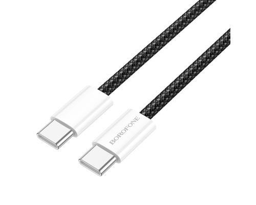 Кабель BOROFONE BX103 Original 60W charging data cable Type-C to Type-C Black (6941991109485)