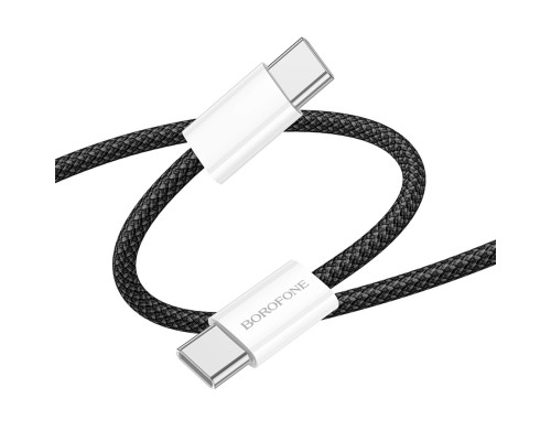 Кабель BOROFONE BX103 Original 60W charging data cable Type-C to Type-C Black (6941991109485)