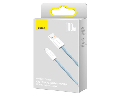 Кабель Baseus Dynamic Series Fast Charging Data Cable USB to Type-C 100W 1m Blue (CALD000603)