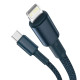 Кабель Baseus High Density Braided Fast Charging Data Cable Type-C to iP PD 20W 1m Blue (CATLGD-03)