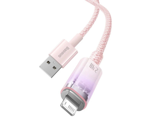 Кабель Baseus Explorer Series Fast Charging Cable with Smart Temperature Control USB to iP 2.4A 1m Pink (CATS010004)