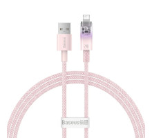 Кабель Baseus Explorer Series Fast Charging Cable with Smart Temperature Control USB to iP 2.4A 1m Pink (CATS010004)