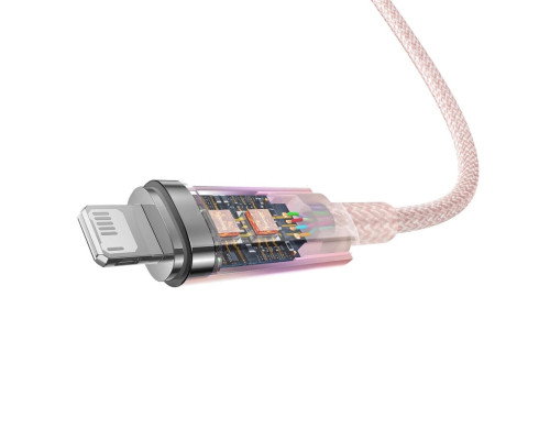 Кабель Baseus Explorer Series Fast Charging Cable with Smart Temperature Control USB to iP 2.4A 1m Pink (CATS010004)