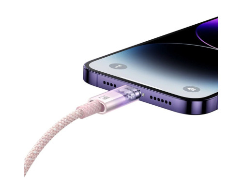 Кабель Baseus Explorer Series Fast Charging Cable with Smart Temperature Control USB to iP 2.4A 1m Pink (CATS010004)