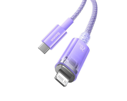 Кабель Baseus Explorer Series Fast Charging Cable with Smart Temperature Control Type-C to iP 20W 1m Purple (CATS010205)