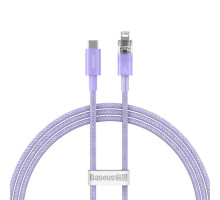 Кабель Baseus Explorer Series Fast Charging Cable with Smart Temperature Control Type-C to iP 20W 1m Purple (CATS010205)