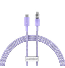 Кабель Baseus Explorer Series Fast Charging Cable with Smart Temperature Control Type-C to iP 20W 1m Purple (CATS010205)