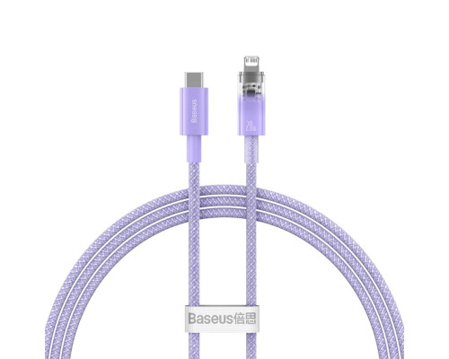 Кабель Baseus Explorer Series Fast Charging Cable with Smart Temperature Control Type-C to iP 20W 1m Purple (CATS010205)