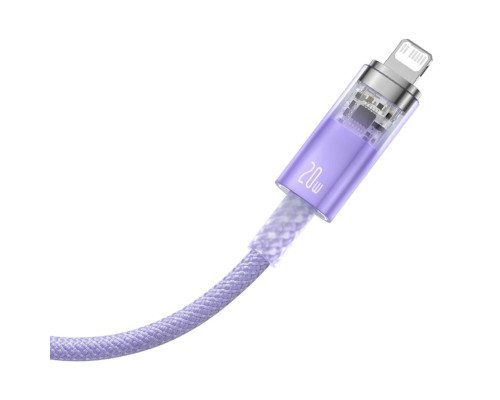 Кабель Baseus Explorer Series Fast Charging Cable with Smart Temperature Control Type-C to iP 20W 1m Purple (CATS010205)