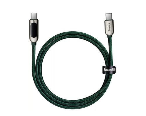 Кабель Baseus Display Fast Charging Data Cable Type-C to Type-C 100W 1m Green (CATSK-B06)