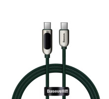 Кабель Baseus Display Fast Charging Data Cable Type-C to Type-C 100W 1m Green (CATSK-B06)