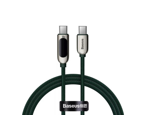 Кабель Baseus Display Fast Charging Data Cable Type-C to Type-C 100W 1m Green (CATSK-B06)