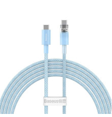 Кабель Baseus Explorer Series Fast Charging Cable with Smart Temperature Control Type-C to Type-C 100W 1m Galaxy Blue (P10319703311-00)