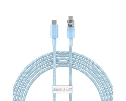 Кабель Baseus Explorer Series Fast Charging Cable with Smart Temperature Control Type-C to Type-C 100W 1m Galaxy Blue (P10319703311-00)