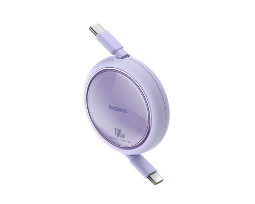 Кабель Baseus Free2Draw Mini Retractable Charging Cable Type-C to Type-C 100W 1m Nebula Purple (P10364500511-00)