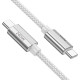 Кабель HOCO U134 Primero 240W charging data cable Type-C to Type-C (L=1.8M) Gray (6942007620086)
