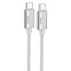 Кабель HOCO U134 Primero 240W charging data cable Type-C to Type-C (L=1.8M) Gray (6942007620086)