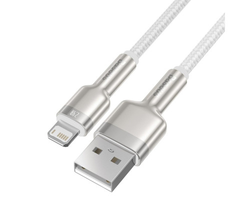 Кабель Baseus Cafule Series Metal Data Cable USB to IP 2.4A 2m White (CALJK-B02)