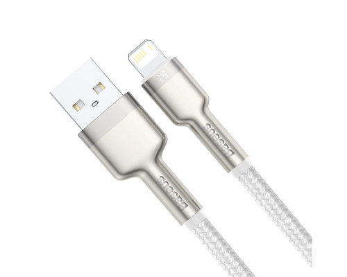 Кабель Baseus Cafule Series Metal Data Cable USB to IP 2.4A 2m White (CALJK-B02)