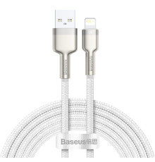 Кабель Baseus Cafule Series Metal Data Cable USB to IP 2.4A 2m White (CALJK-B02)