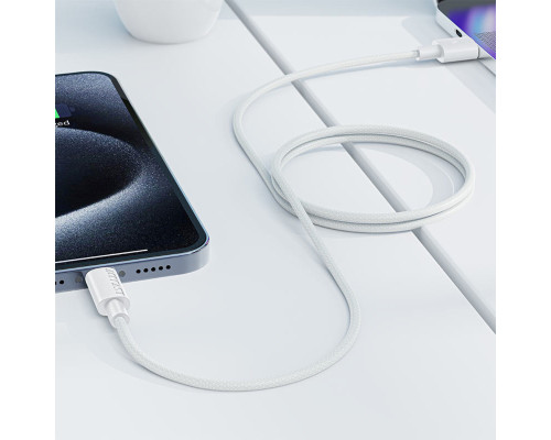 Кабель ACEFAST C18-04 USB-A to USB-C braid charging data cable White (6974316284260)