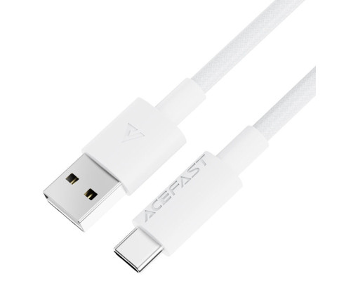 Кабель ACEFAST C18-04 USB-A to USB-C braid charging data cable White (6974316284260)