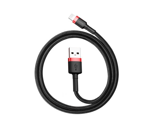 Кабель Baseus Cafule Cable USB For Lightning 2.4A 0.5m Red+Black (CALKLF-A19)