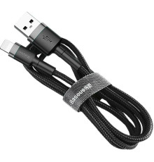 Кабель Baseus Cafule Cable（Special Edition）USB For iP 2m Grey+Black (CALKLF-HG1)