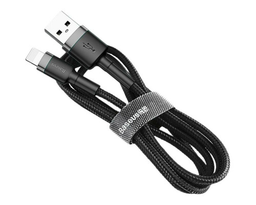 Кабель Baseus Cafule Cable（Special Edition）USB For iP 2m Grey+Black (CALKLF-HG1)