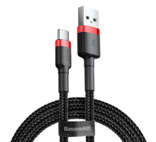 Кабель Baseus Cafule Cable USB For Type-C 3A 1m Red+Black (CATKLF-B91)