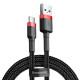 Кабель Baseus Cafule Cable USB For Type-C 3A 1m Red+Black (CATKLF-B91)