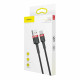 Кабель Baseus Cafule Cable USB For Type-C 3A 1m Red+Black (CATKLF-B91)