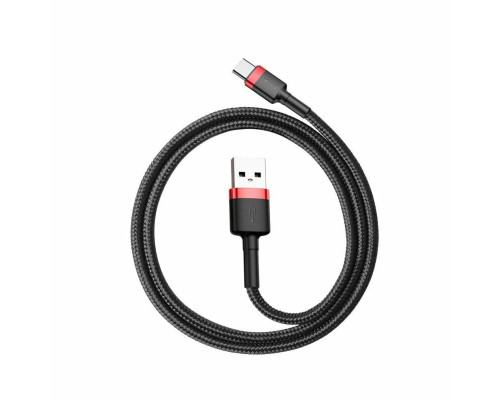 Кабель Baseus Cafule Cable USB For Type-C 3A 1m Red+Black (CATKLF-B91)